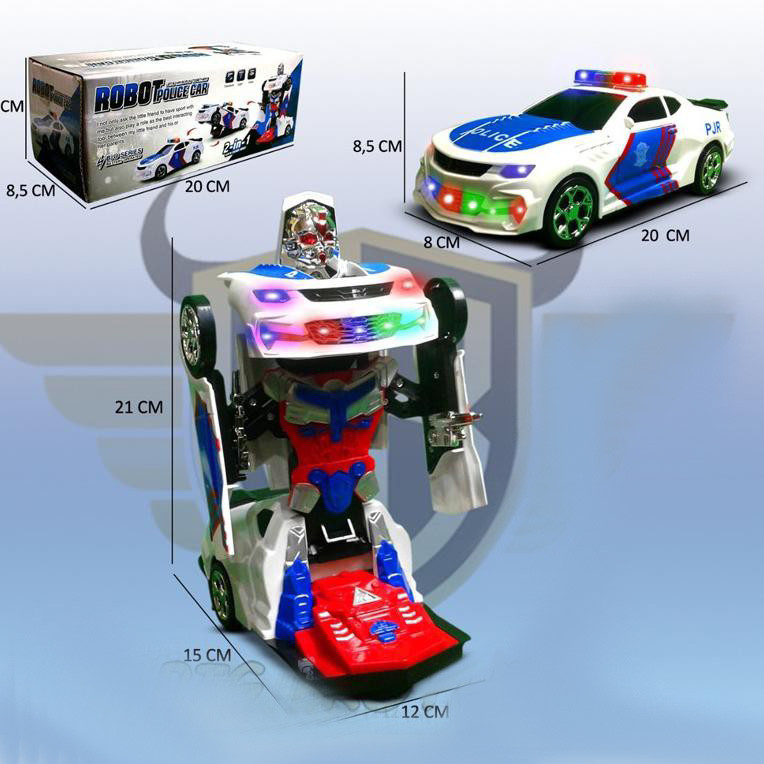 ماشین بازی مدل تبدیل شونده طرح ربات پلیس کد 899