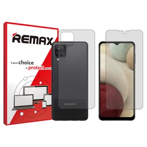 Remax HyGEL transparent display screen protector suitable for Samsung Galaxy A12 mobile phones along with the back of the phone
