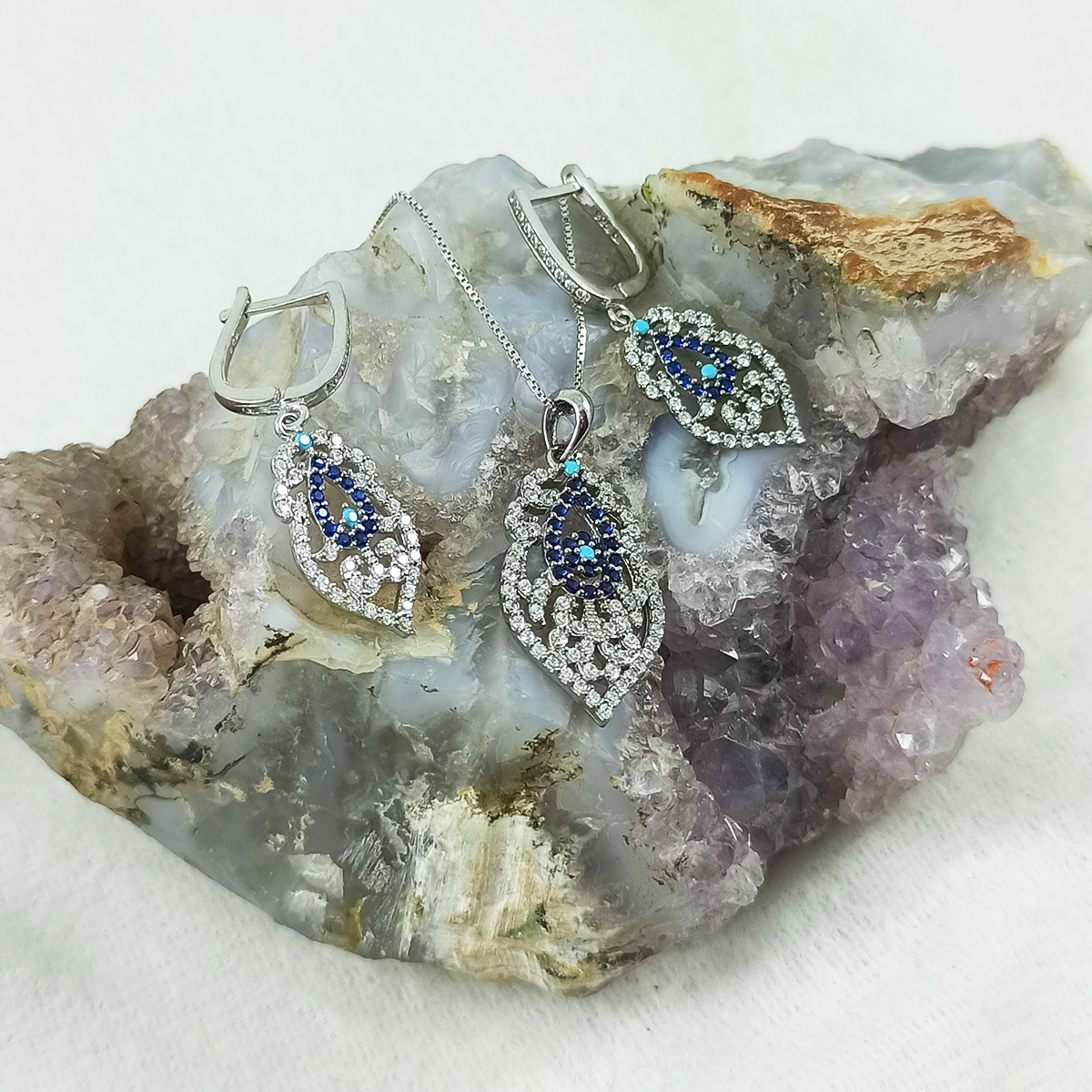 نیم ست نقره زنانه سلین کالا مدل برگ کد pc1-6