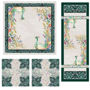 ست رومیزی 4 تکه شمسه نگار مدل TrS656