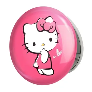 آینه جیبی خندالو طرح هلو کیتی Hello Kitty مدل تاشو کد 2497 