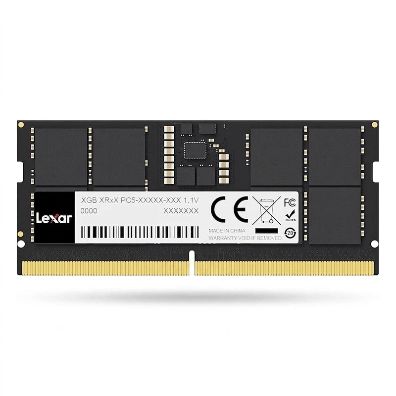 رم لپ‌تاپ لکسار 16 گیگابایت DDR5 5600 مگاهرتز CL46 SO-DIMM 262 پین، تک‌کاناله