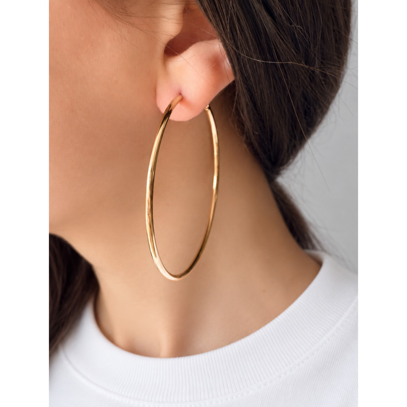 گوشواره زنانه ژوپینگ مدل دایره بزرگ کد 6cm