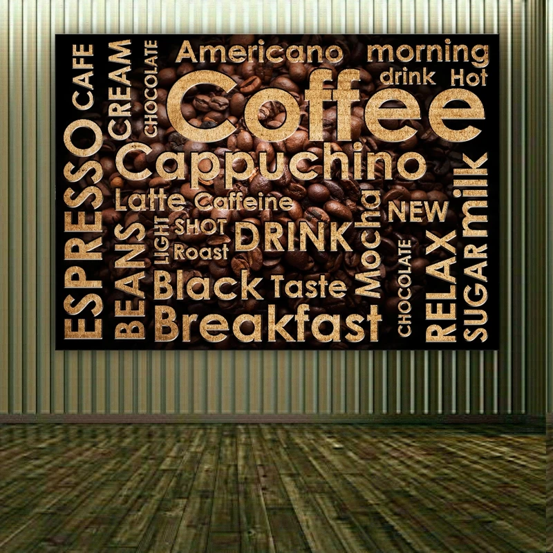 پوستر دیواری طرح نوشیدنی های گرم کافی شاپ کد FP103889