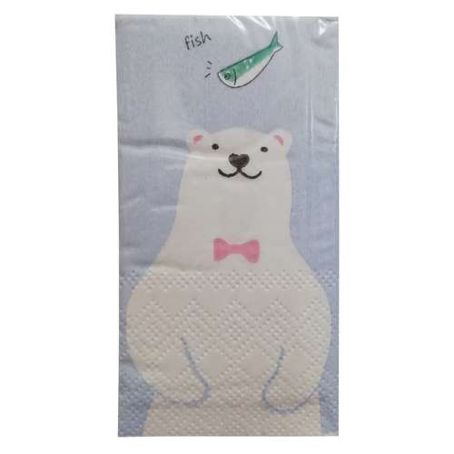 دستمال کاغذی جیبی ده برگ مدل خرس و ماهی کد 804