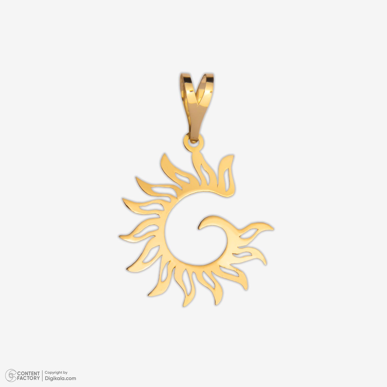 آویز گردنبند طلا 18 عیار زنانه مایا ماهک طرح خورشید کد MM2167 -  - 2