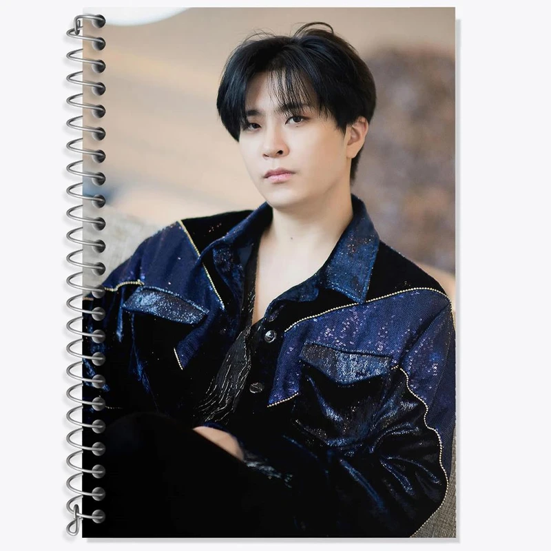 دفتر زبان 50 برگ خندالو مدل دو خط طرح یونگجه گروه گات سون GOT7 کد 11654