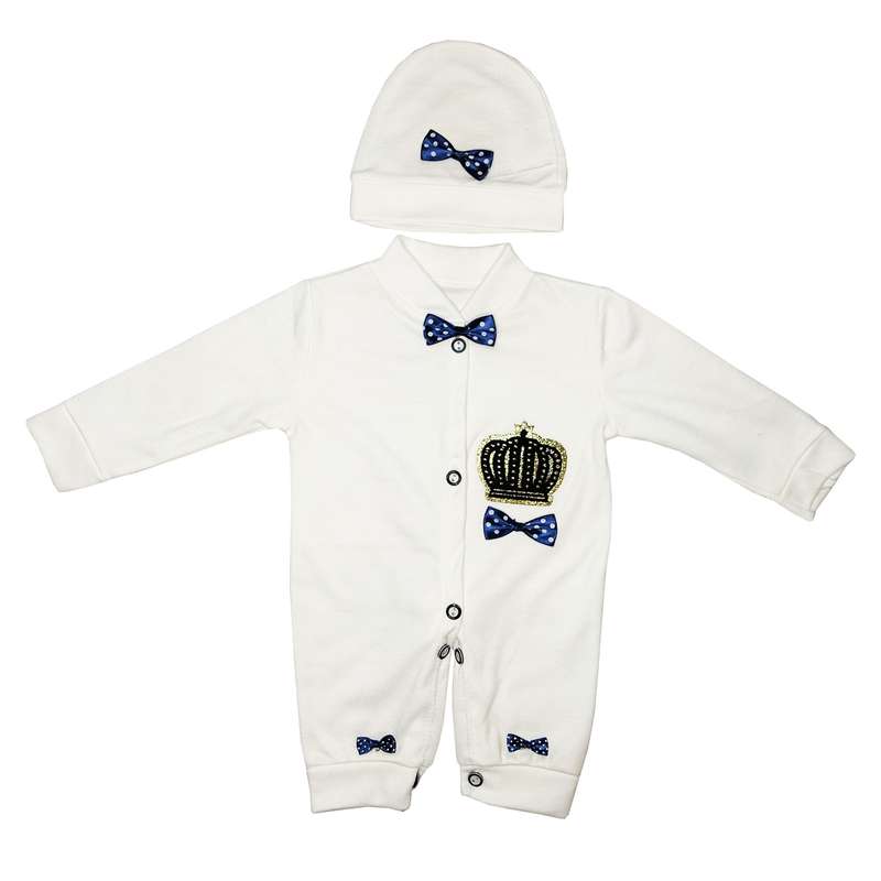 ست سرهمی و کلاه نوزادی مدل 32