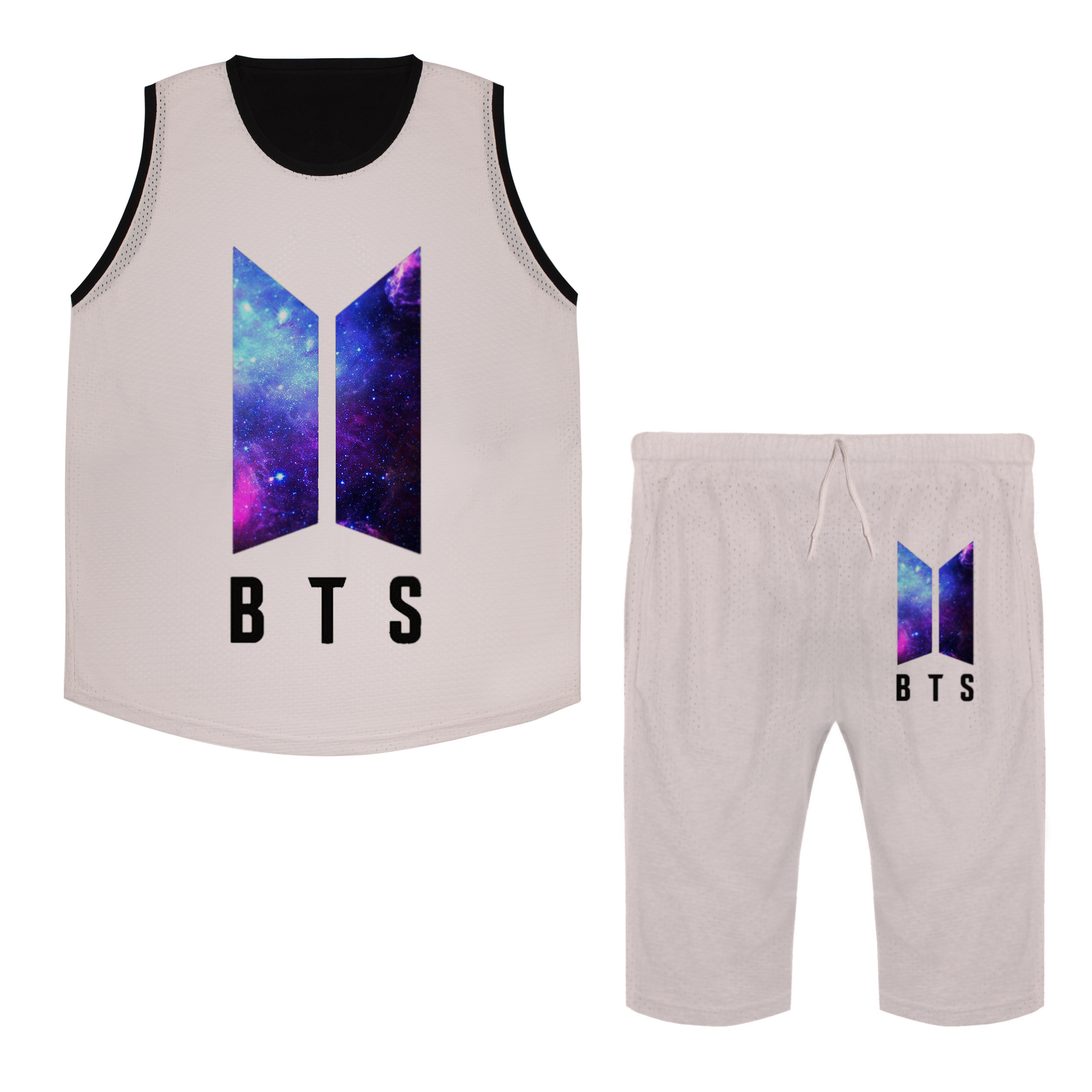 ست تاپ و شلوارک مردانه طرح bts کد st1