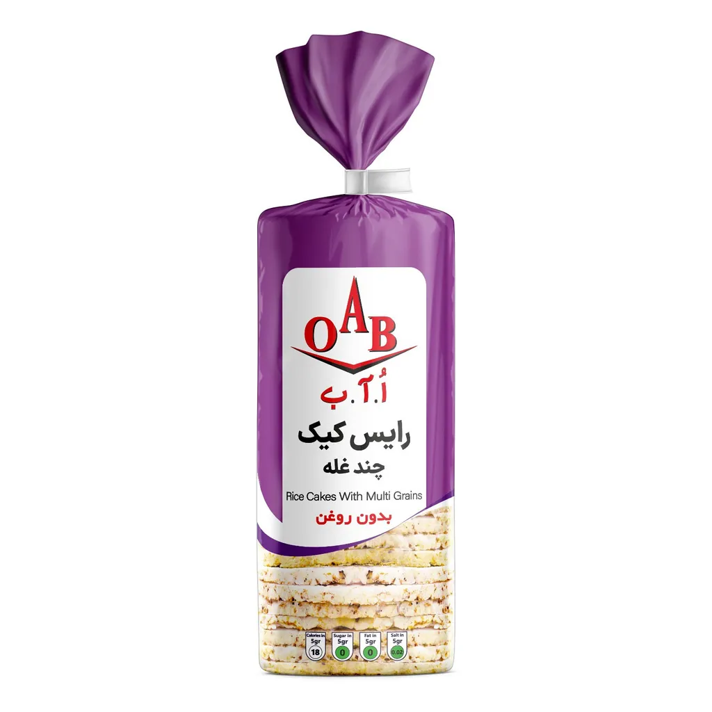 رایس کیک چند غله اُ.آ.ب - 100 گرم