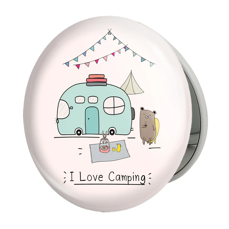 آینه جیبی خندالو طرح کمپینگ مدل تاشو کد 26053 