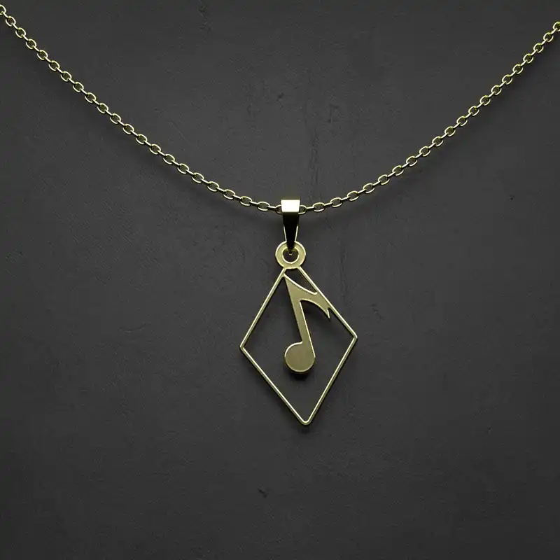 گردنبند طلا 18 عیار زنانه مدوپد مدل هندسی کد CA10317