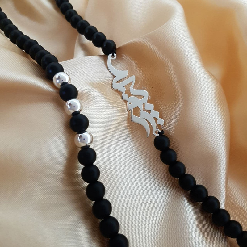 گردنبند نقره مردانه ترمه 1 طرح پوریا کد mas 00771 گردنبند نقره مردانه ترمه 1 طرح پوریا کد mas 00771