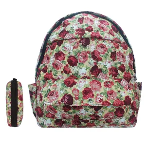 کوله پشتی مدل گل رز کد bkp 94807 به همراه جامدادی 