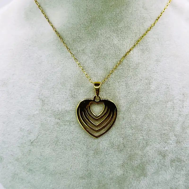 گردنبند طلا 18 عیار زنانه مدل قلب