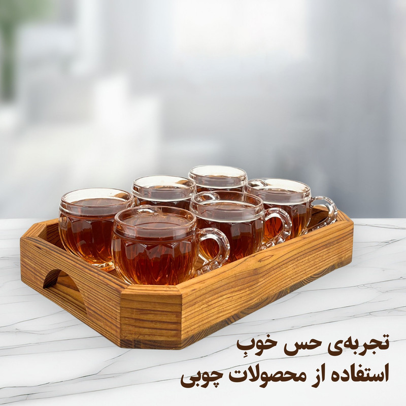 سینی مدل چوبی کد SN131