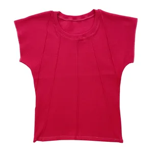 تی شرت آستین کوتاه زنانه مدل خورشیدی کد 26-10 رنگ سرخابی