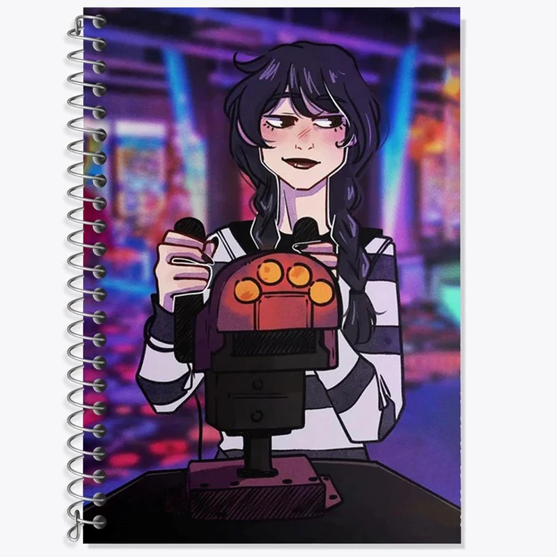 دفتر زبان 50 برگ خندالو مدل سه خط طرح سریال ونزدی Wednesday کد 25193