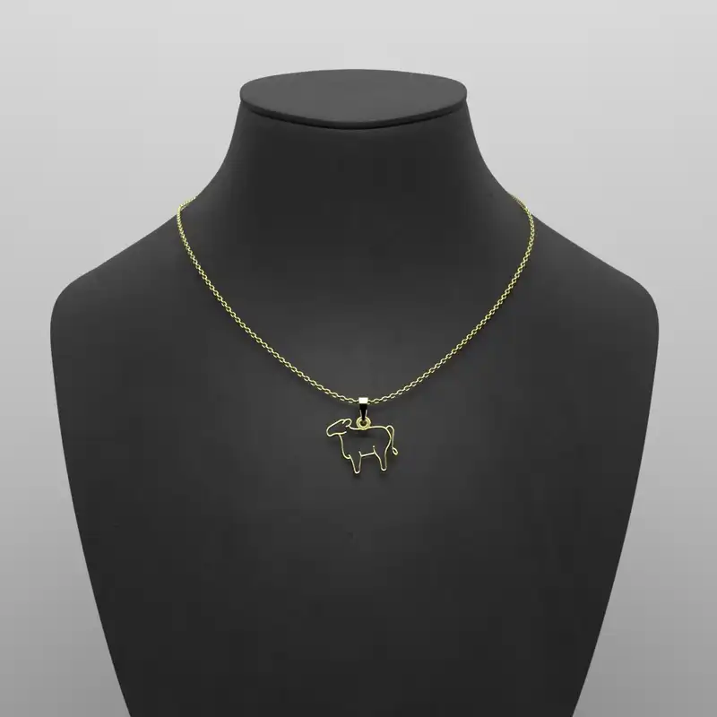 گردنبند طلا 18 عیار زنانه مدوپد مدل بز کد B3-1-1242