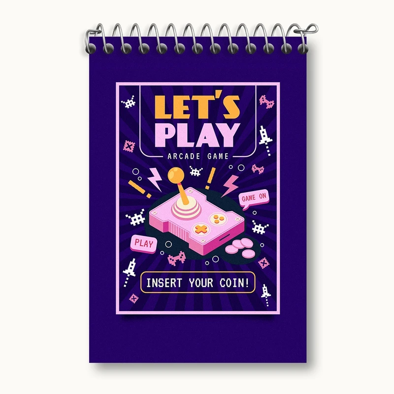 دفتر یادداشت 50 برگ خندالو مدل گیمر کد F2345