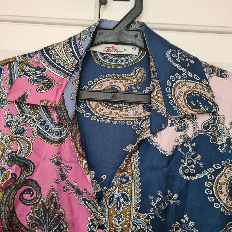 شومیز آستین بلند زنانه مدل پترن بته جقه کد ۸