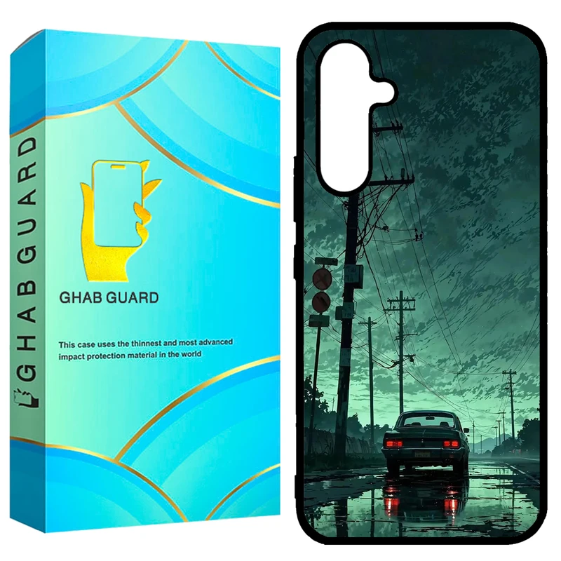 کاور قاب گارد طرح ماشین و جاده مدل GCHPA54 مناسب برای گوشی موبایل سامسونگ  Galaxy A54 5G