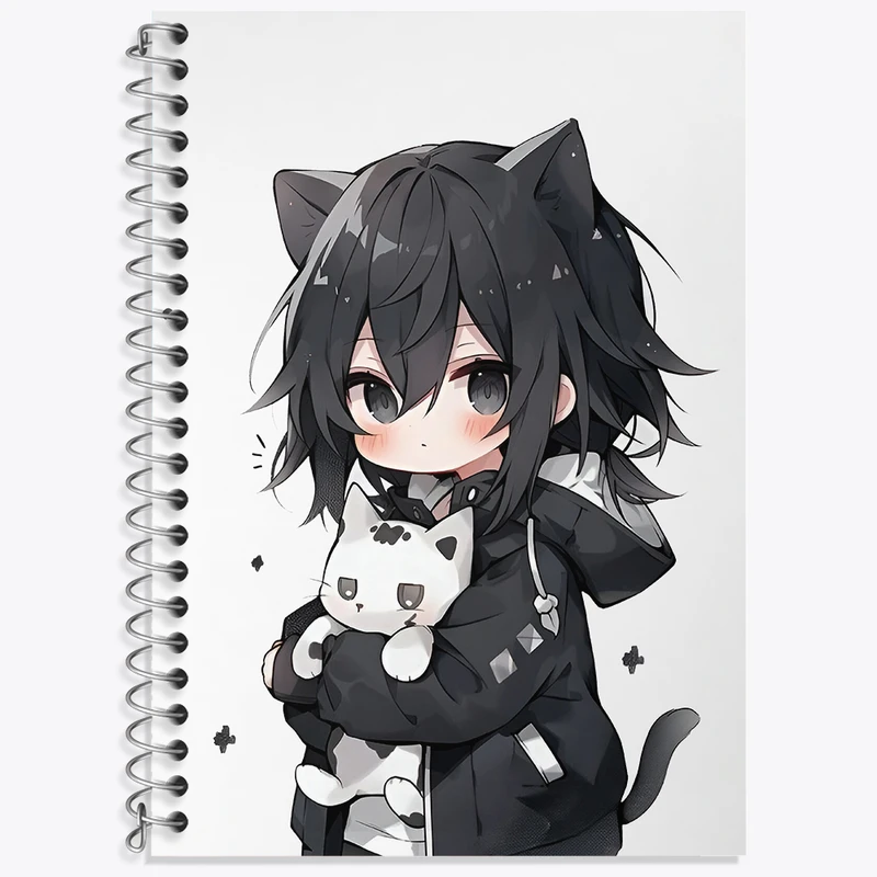 دفتر لغت 50 برگ خندالو طرح دختر انیمه ای کد N5191