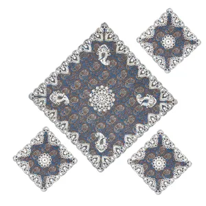 ست 4 تکه رومیزی ترمه مدل رضوی کد B70-30