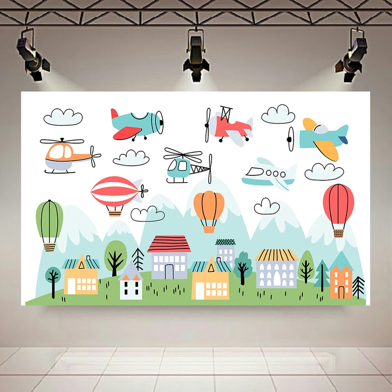 پوستر طرح مخمل کودکانه هواپیما مدل پرواز کد AR304201