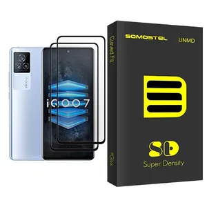 Somastel SD Glass MIX002 Screen Protector For  iQOO 7 Pack Of 2