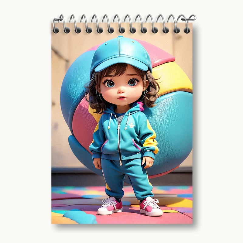 دفتر یادداشت 50 برگ خندالو مدل دخترانه کد N1263