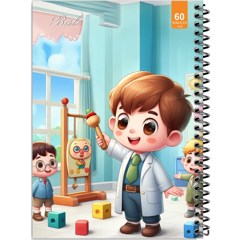 دفتر نقاشی 60 برگ انتشارات بله طرح فانتزی پسرانه کد A4-O383