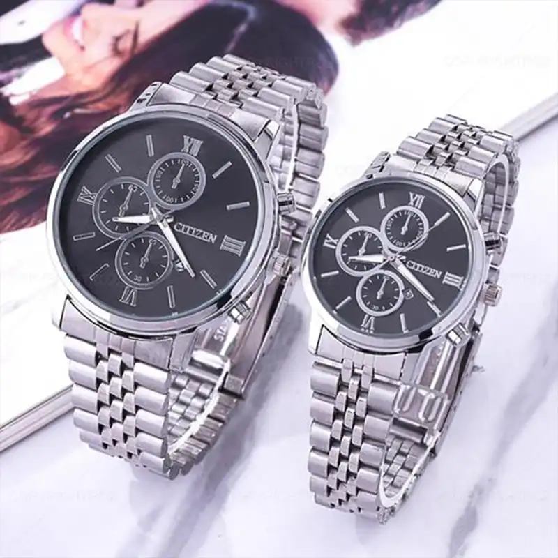 ست ساعت مچی عقربه ای زنانه و مردانه مدل c77