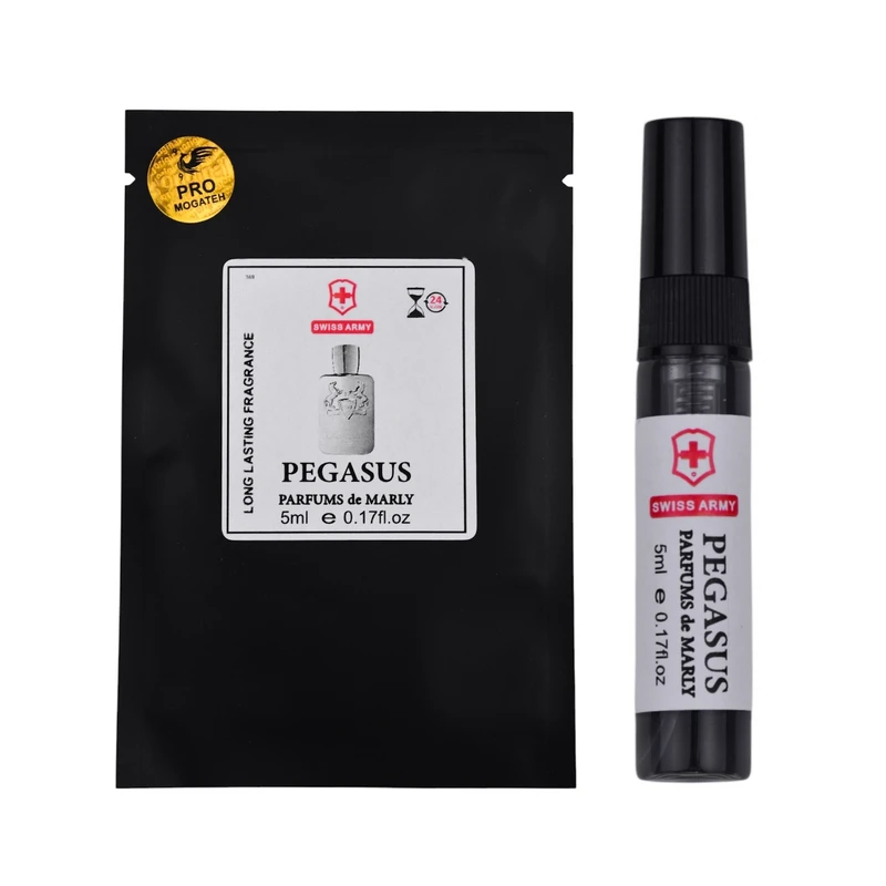 عطر جیبی مردانه سوئیس آرمی مدل پگاسوس با رایحه گرم و شیرین حجم 5 میلی‌لیتر