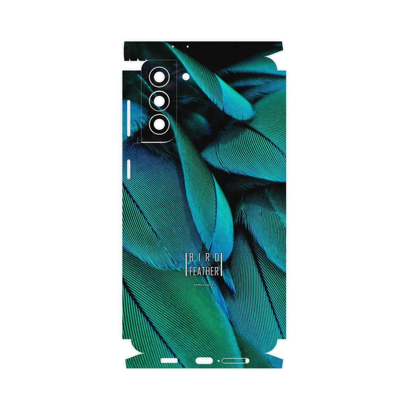 برچسب پوششی ماهوت مدل Green Feather-FullSkin مناسب برای گوشی موبایل سامسونگ Galaxy S21 Plus 5G