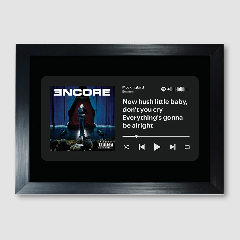 تابلو موزیکال مدل متن دار طرح Mockingbird by Eminem