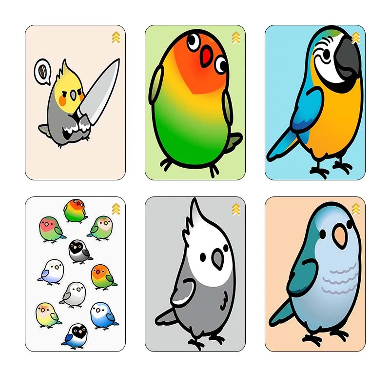  استيکر کارت کارنيکا طرح طوطی Parrot کد 76292 مجموعه 6 عددی