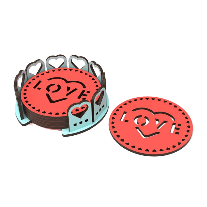 زیر لیوانی مدل  لاو کد CAZ001 شش عددی