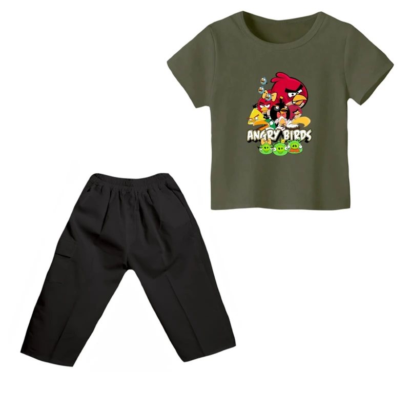 ست تی شرت و شلوارک پسرانه مدل انگری بردز کد ۲