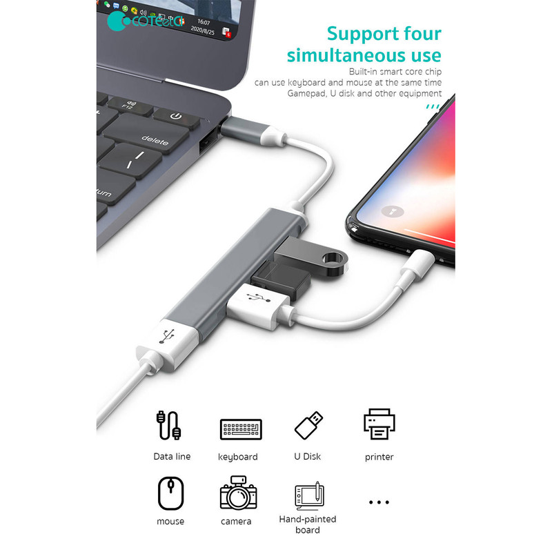 هاب 4 پورت USB-C کوتتسی مدل 83005