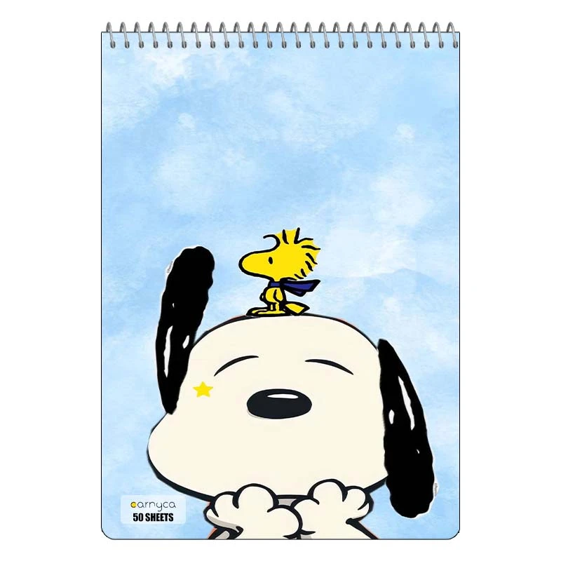 دفتر نقاشی 50 برگ سیمی کارنیکا طرح فیلم بادام زمینی ها مدل The Peanuts کد 39455