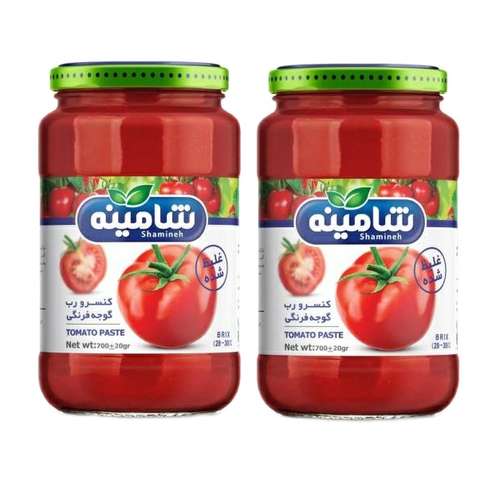 رب گوجه فرنگی غليظ شده شامينه - 700 گرم بسته 2 عددی