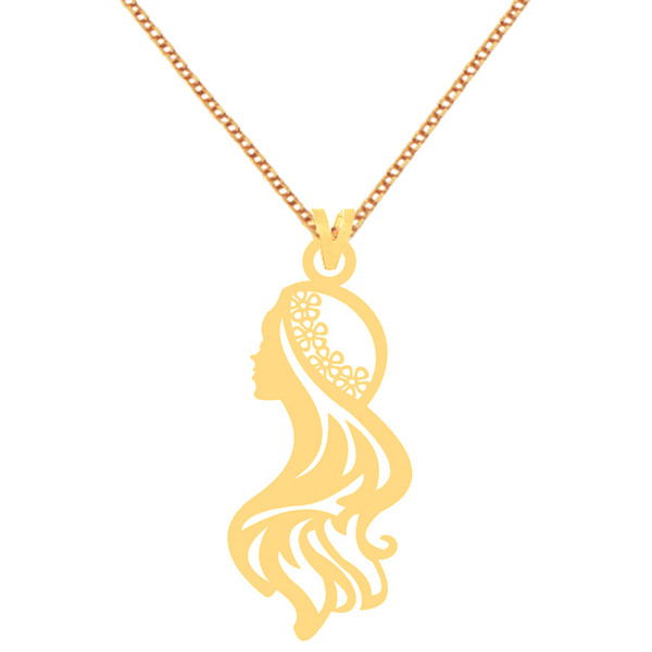 گردنبند طلا 18 عیار زنانه کرابو طرح مادر مدل Kr70746