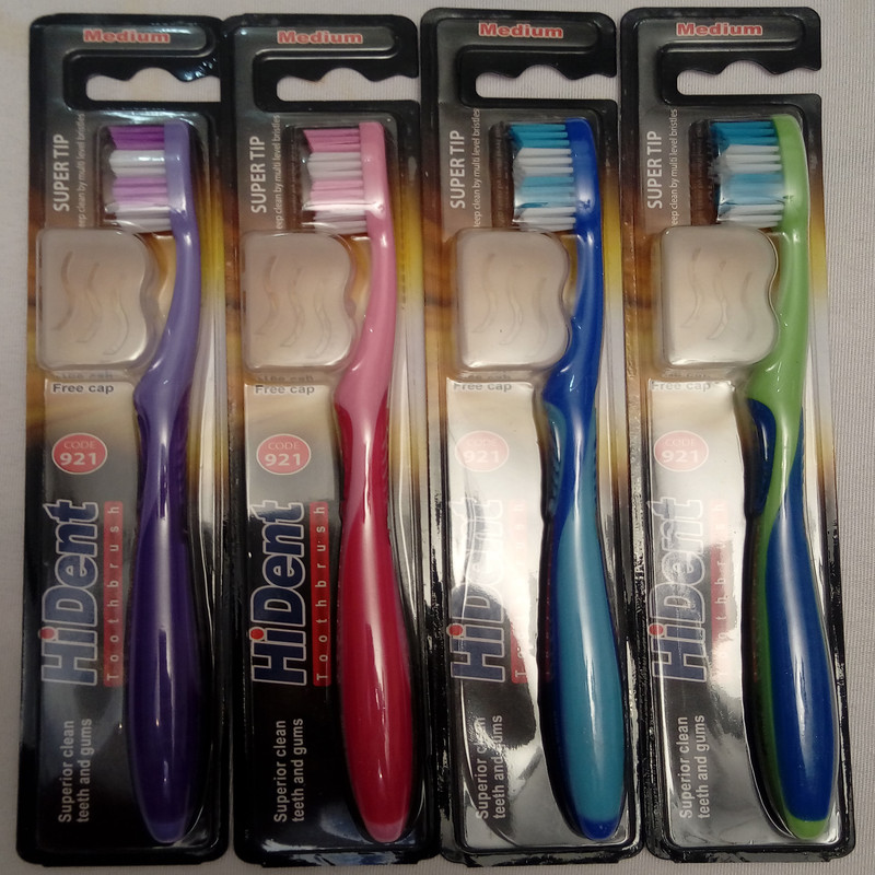 مسواک های دنت مدل 921 با برس متوسط مجموعه 12 عددی