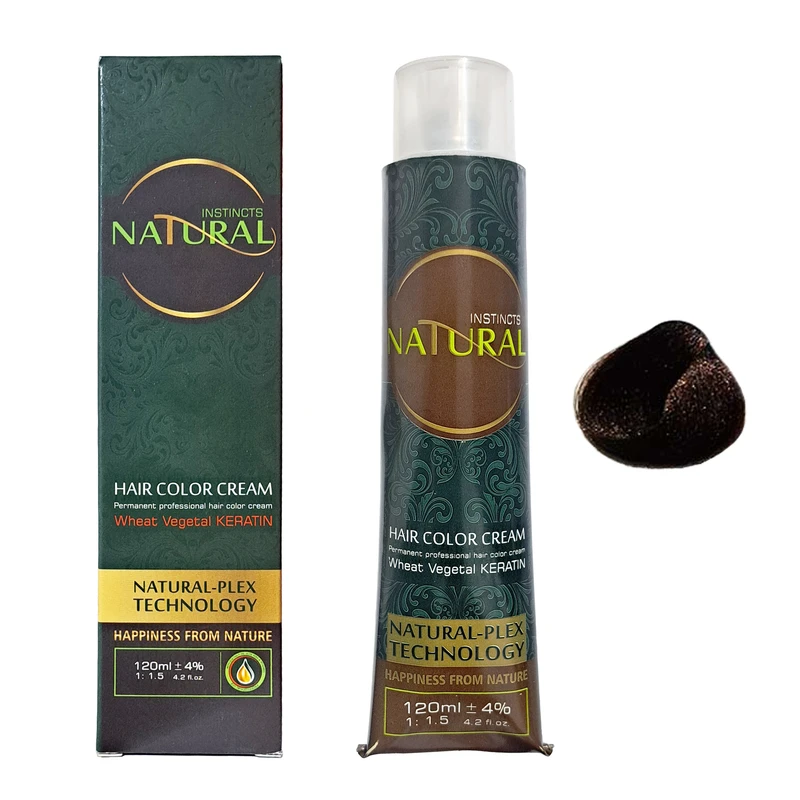 رنگ مو نچرال اینیستینکس شماره 5.8 حجم 120 میلی لیتر رنگ قهوه ای زیتونی روشن