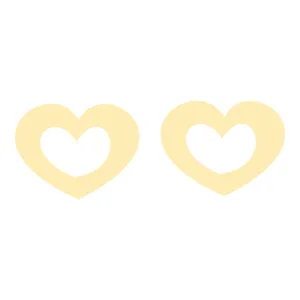 گوشواره طلا 18 عیار زنانه کرابو طرح قلب مدل Kr5198