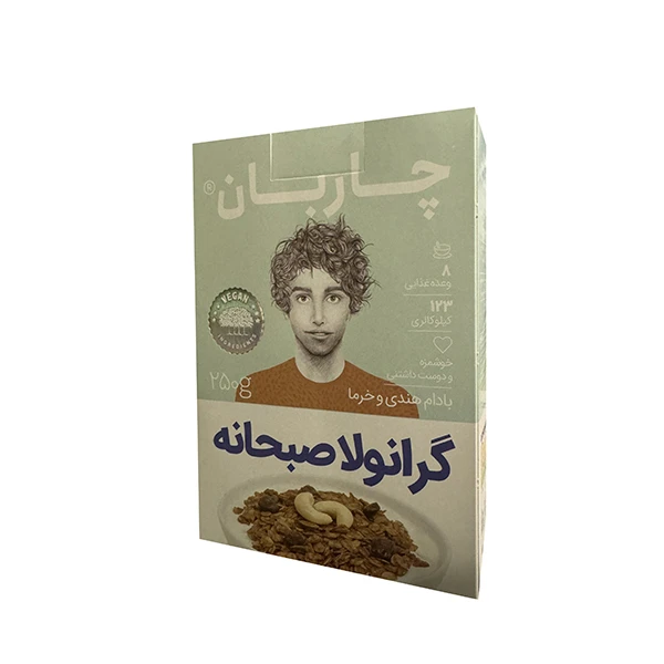 موسلی گرانولا بادام هندی و خرما چاربان - 250 گرم 