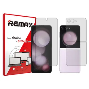 Remax HyGEL transparent display screen protector suitable for Samsung Galaxy ZFlip5 mobile phones along with the back of the phone