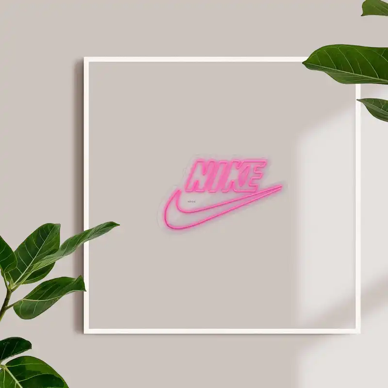 چراغ دیواری نئون دیزاین طرح Nike-Text_PN