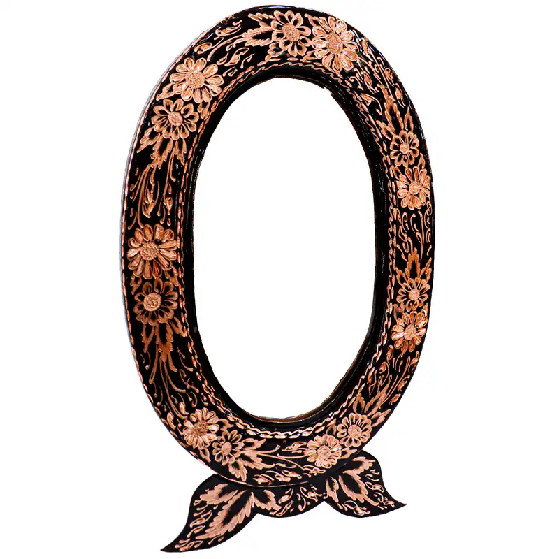 آینه مسی مدل الماس تراش بیضی کد 38